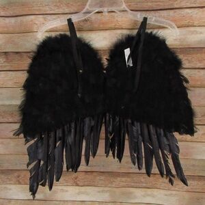 Elastic Arm Strap Black Feather Costume H:18" x W"21.5"
